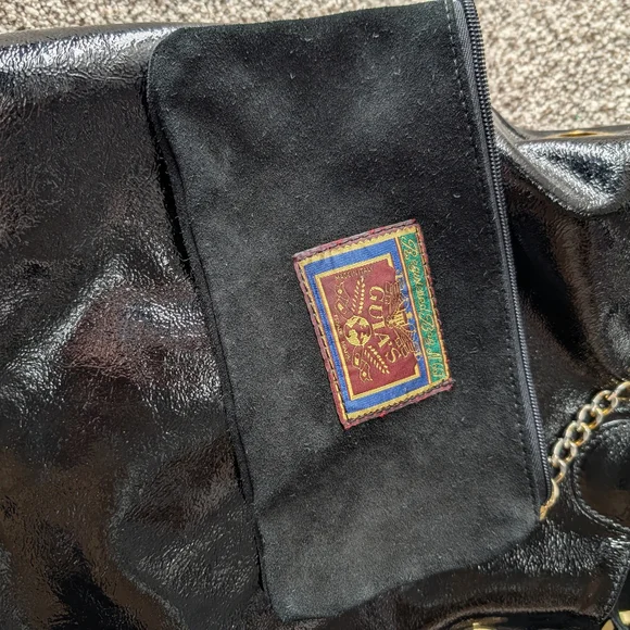 Innue Patent Leather Hobo Tote Shoulder Bag | Vintage Y2K - Picture 12 of 16